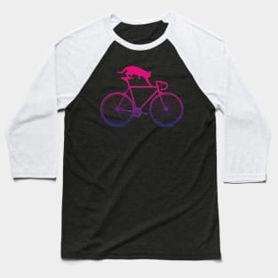 Pink fade cat bike Baseball T-Shirt